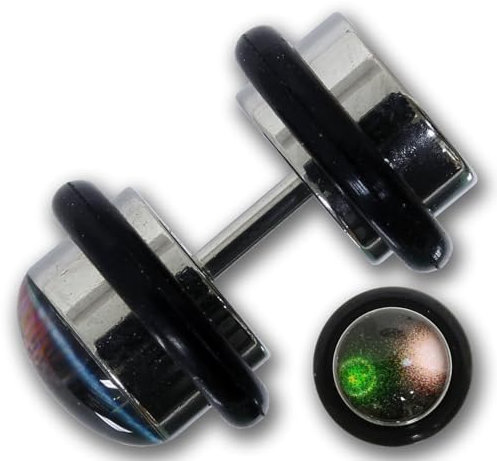 Pain-is-Art Fake Plug DEEP Space Chirurgenstahl Cheater Picture Plug 1,2 x 4,5 mm Fake Piercing