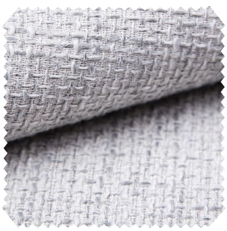 novely® LANZ Premium Möbelstoff | Schwerer Webcharakter | grob gewebter Polsterstoff | Struktur-Stoff | 15 Farben | Meterware | 1lfm (09 Hellgrau)