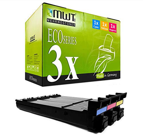 3X MWT Toner kompatibel für Konica Minolta Magicolor 4650 4690 4695 wie A0DK252 - A0DK452 QMS 4650 Color