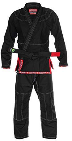 Role Bonito Kimono Negro Ultra Ligero para Jiu-Jitsu Brasileño (BJJ) Talla A1