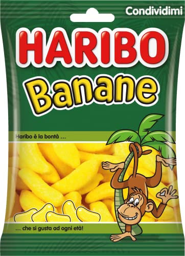 Haribo Banane, Caramelle Gommose, Gusto Frutta, Ideali per Feste e Dolci Momenti Di Relax - 175gr