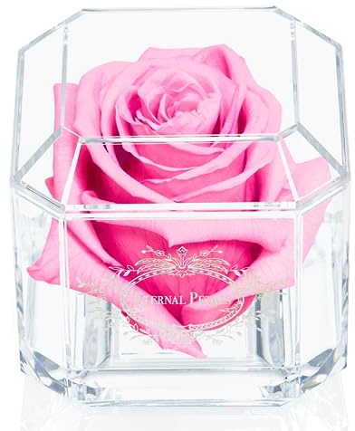 A Real Rose That Lasts A Year – White Gold Solo (Pink)