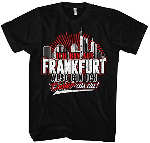 Cooler als du Frankfurt Männer Herren T-Shirt | Fussball Skyline Trikot Sport Ultras Fun (XXL)