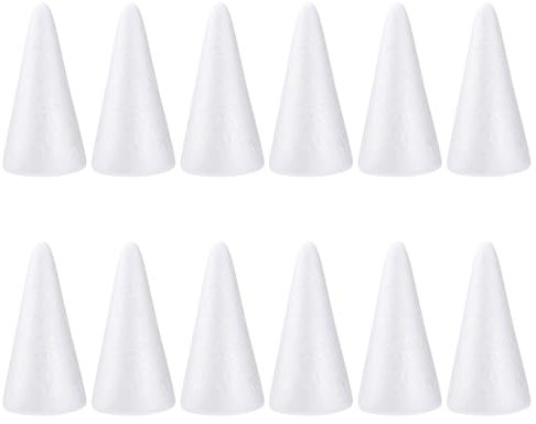 12 stücke Handwerk Schaum weiß styropor für DIY Hause Handwerk Projekt Weihnachtsbaum tischaufsatz 15 cm