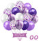 52 Stück Luftballons Lila Weiß,Luftballons Lila Metallic,Helium Ballons Metallic,Luftballons Lila,Luftballons Hochzeit Lila Weiß,12 Zoll Lila Partyballon Deko für Geburtstag Babydusche