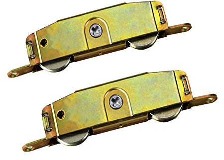 Heavy Duty Sliding Patio Door Roller Assembly 1-1/4 Inch Steel Ball Wheel Bearing, Side Adjustable,2 Pack