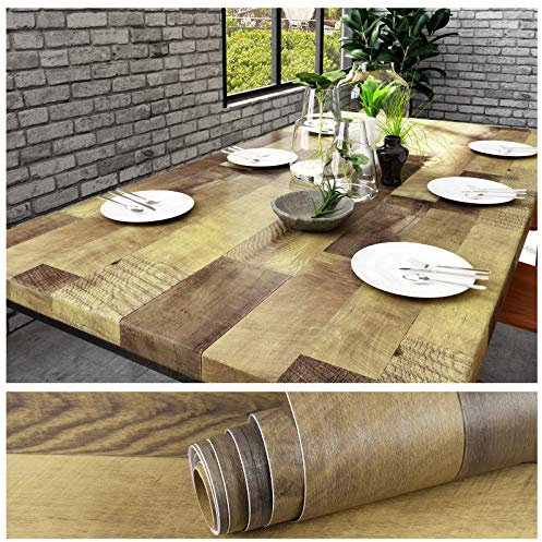 VEELIKE Papier Adhesif pour Meuble Bois 40cm×900cm Papier Peint Imitation Bois Épaissir Stickers Meuble Cuisine Imperméable Papier Peint pour Porte Armoire Chambre Placard Tiroir Salle de Bain Salon