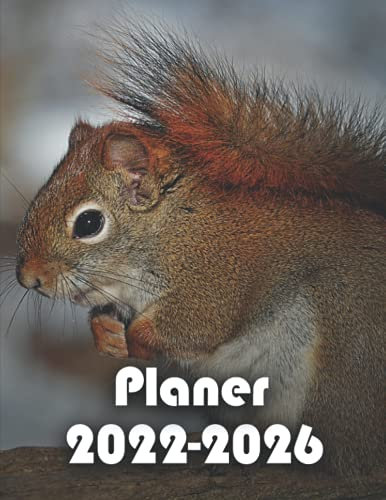 Planer 2022-2026: 5-Jahres-Planer 2022-2026 & Schulplaner 2022-2026 & Geschenk für Eichhörnchenliebhaber,Weihnachten und Halloween…