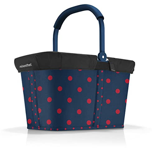 reisenthel Gilching Angebot Einkaufskorb carrybag Plus passendes Cover Sichtschutz Abdeckung (frame mixed dots red)