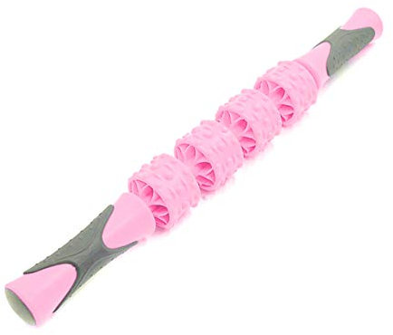 huihuijia Foam Roller Stick Muscle Roller Stick Large Foam Roller Fitness Roller Back Roller Soft Foam Roller High Density Foam Roller Long Foam Roller Pink 4-round