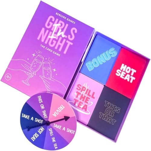 Berserk Games Girls Night In The Trinkkartenspiel | Junggesellinnenabschiedsspiele | Kartenspiele für Erwachsene | Trinkspiele für Junggesellinnenabschiede, Junggesellinnenabschiede und Studenten | G