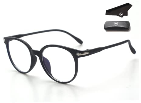 LC Eyewear Blaulichtfilter Brille für Damen Herren (Unisex) - Superleichte Anti-Müdigkeit Computerbrille Gaming Schutzbrille - Blaulichtbrille ohne Sehstärke (Matt Schwarz)