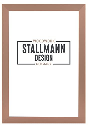 Stallmann Design SD Bilderrahmen mit Acrylglas-Antireflex, Rahmen new modern in 50x70 cm Kupfer, zum vertikalen oder horizontalen Aufhängen