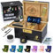 HOVANZO Premium Aufbewahrungsbox Holz, Große Bambusbox mit Verriegelung, Dekorative Aufbewahrungskiste mit Zahlenschloss, Rolltablett und Zubehör