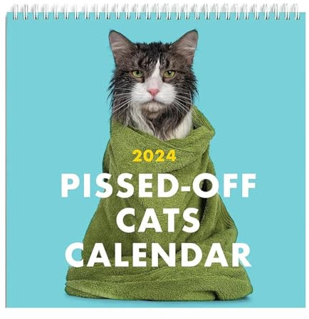 Shannan 2024 -Off Cats Kalender,Lustiger Katzen-Wandkalender,Familien-Organizer-Kalender 2024, Kreativer Monatsplaner Für Katzenliebhaber,Geschenk for Katzenliebhaber