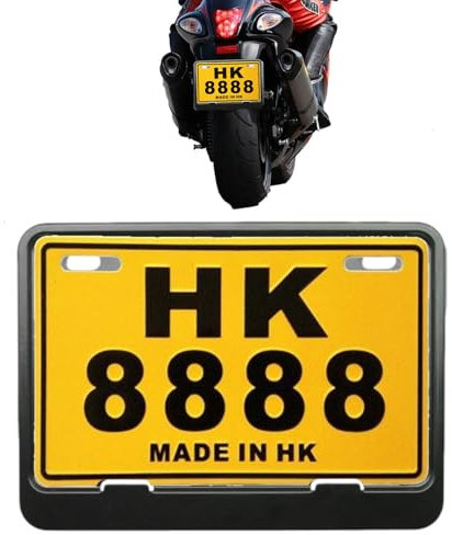 Fukamou Motorcycle License Plate Frame,License Plate Frames | Plate Holder Car Plate Frame, Tag Aluminum Alloy, Motorcycle Accessories