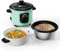 0.6 L Mini Reiskocher 3-Tassen ungekocht, Macook Tragbarer Antihaft-Reis-Kocher, mit Aluminium-Dampfkorb, 15 Minuten schnelles Kochen, Warmhalten, Reiskocher klein geeignet für 1-3 Personen, Grün