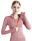BenBoy Veste de Sport Femme Respirante Veste de Course à Manches Longues Course Running Léger avec Fermeture éclair Haut de Fitness avec Trous pour Les Pouces Yoga Randonnée SYMTWT03-Pink-L