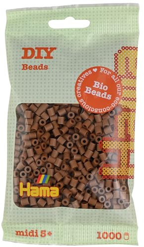 HAMA - 190-076 - Midi Beutel mit 1000 Bio-Perlen, Braun