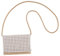 CHIC DIARY Kleine Süße Perlen Tasche Damen Strohtasche Strandtasche Umhängetasche Schultertasche Crossbody Bag