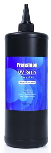1KG UV Harz, Upgrade Formula Crystal Clear UV Harz Solar Cure Sonnenlicht aktivierte harte UV Harz Kit für Schmuck Ohrringe Halskette Armband Herstellung, Casting& Beschichtung und DIY Handwerk