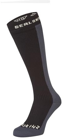 SEALSKINZ | Worstead | Unisex Waterproof Cold Weather Knee Length Merino Wool Lined Socks | Outdoor, Skiing & Winter Hiking | Releases Heat & Moisture