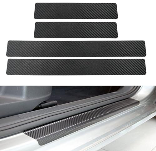 MPXQISVB 4 Stück Auto Einstiegsleisten Schutz für Toyota Hilux Extra Cab VII 2011-2015, einstiegsleisten Auto einstiegsleisten & türschweller Kohlefaser Aufkleber Kantenschutz