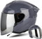 Bluetooth-Offener Motorradhelm, Jet-Scooter-Helm, Skull Cap Mit Doppelvisier, Motorrad-Sturzhelm Für Erwachsene, DOT/ECE-Zertifizierung, Für Männer Und Frauen 2,XL=60-61CM