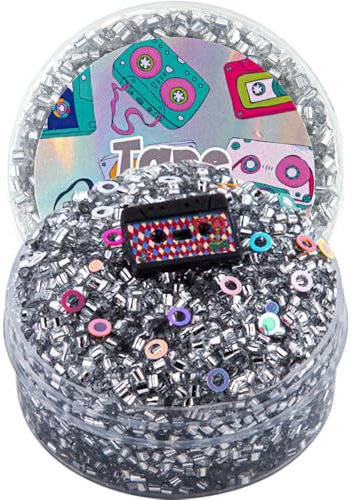 Silver Bingsu Slime, Crunchy Schleim für Kinder, Slime-Partygeschenke für Mädchen und Jungen im Alter von 8–12 Jahren, Sensorisches Schleim Spielzeug, Weihnachts und Hallowmas Geschenk