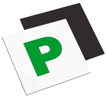 3Pcs UK Magnetic Car Stickers 2 X Magnetic UK Car Stickers 1 X Fully Magnetic P Plates for New Drivers Adhesive Magnet UK Plate Stickers