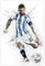 Mnyuein Messi Poster Fußball Leinwand Poster Wandkunst Dekordruck Bild Gemälde Für Wohnzimmer Schlafzimmer Dekoration Unframe: 12x18inch(30x45cm)