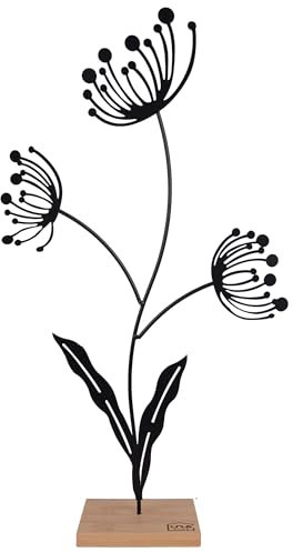 UNUS Aufsteller Silhouette Blume schwarz groß