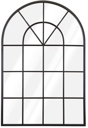 Select Mirrors Stamford - Espejo de pared de metal para ventana, 60 x 90 cm, color negro mate