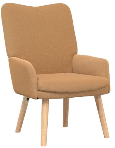 vidaXL Mid Century Modern Beige Sessel | Robuster Polstersessel für das Wohnzimmer Ergonomisches Design für jeden Raum Stylische Innensitzgelegenheiten Lese-Komfort Sofa Sessel Polyesterbezug