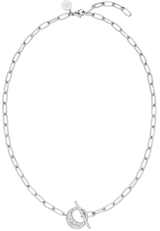 Purelei Night Sky Kette – Statement-Kette mit Mond-Anhänger & Kristall-Sternen – 45 cm – 18K vergoldet, rosévergoldet oder Edelstahl – Knebelverschluss – Funkelnd & kraftvoll
