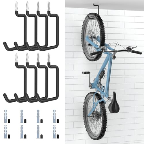 Housolution Ganci per Bici a Vite, 8 Pollici per Parete e Soffitto,8Pcs
