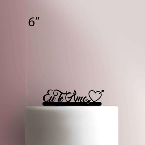 Eu Te Amo ? I Love YouAcrylic Cake Topper 3mm Thick Premium Laser Cut Cake Decoration for Birthday, Wedding, Baby Shower & Party Cakes Durable Reusable