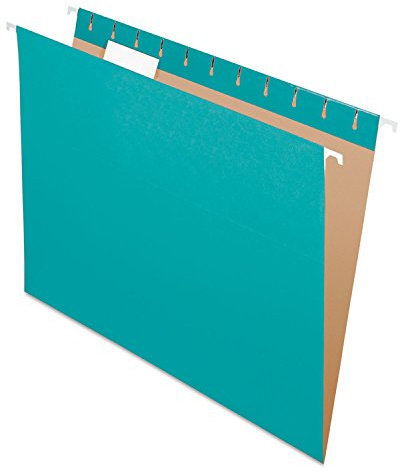 Pendaflex Recycelte Hängemappen, Briefgröße, aqua, 1/5 Schnitt, 25/BX (81616)