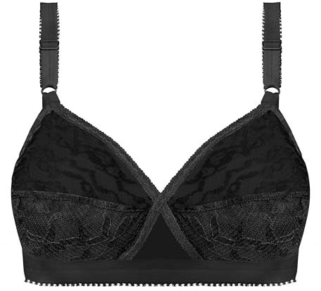Playtex Soutien-Gorge Sans Armatures Cœur Croisé Femme x1, Noir, 115C