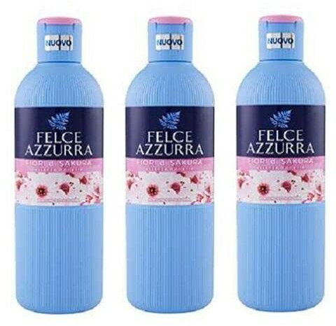 Felce Azzurra Fiori di sakura - 3 spugne da bagno in schiuma, 650 ml