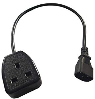 Mytlp Power Cable IEC C14 Cable Plug to 1 Gang Mains Power Lead (IEC C14 plug)