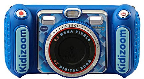 VTech KidiZoom Duo DX blau – Kinderkamera mit Selfie- und Videofunktion, Effekten, Spielen, Musikplayer und vielem mehr – Für Kinder von 4-10 Jahren