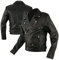 Giacca modello chiodo di pelle in stile moto custom vintage con protezioni removibili (3XL)