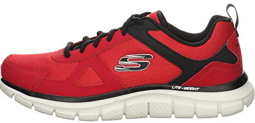 Skechers Mens Track- Scloric Trainers - Red/Black - UK 7