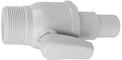 Linxor - Vanne 1/4 de tour 1-1/2 - Diam 32/38 mm pour tuyau flottant de piscine - Blanc