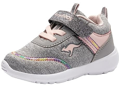 KangaROOS Mädchen Ky-chummy Ev Sneaker, Vapor Grey Frost Pink 2063, 24 EU