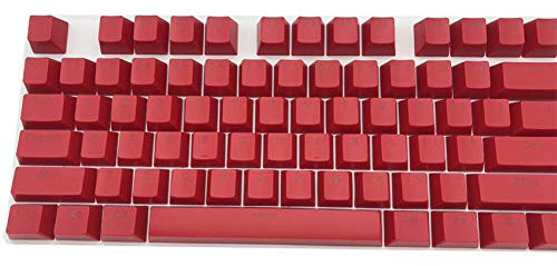 LovePlz Keycap Only 104Pcs / Set Universal Ergonomic Backlit Key Cap Keycaps para Teclado Mecánico Rojo