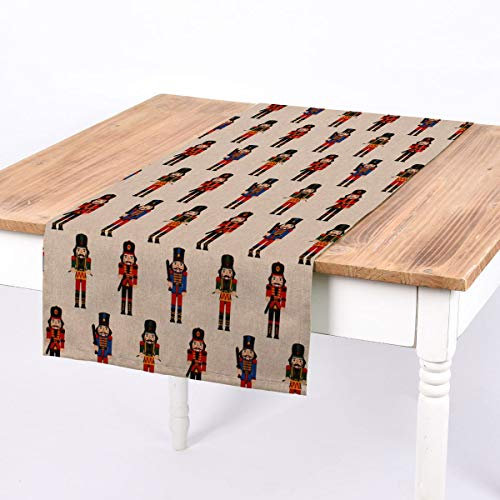 Runner da tavola con schiaccianoci rosso blu verde 40 x 160 cm