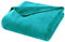 WOHNWOHL® Kuscheldecke (150x200cm) • Weiche Tagesdecke • Sofadecke • Wohndecke • Schlafdecke • Oeko-Tex zertifizierte Baumwolldecke • Samtig weiche Decke • Farbe: Türkis