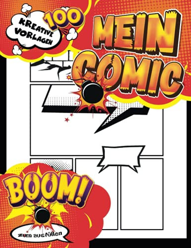 Heft Comic Mädchen: Eine leere Anime-Buchvorlage zum Erstellen Ihrer eigenen Serie. Großes 8,5 x 11 Skizzenbuch | Glänzendes Finishing-Cover. Ein tolles Geschenk für Comic-Fans